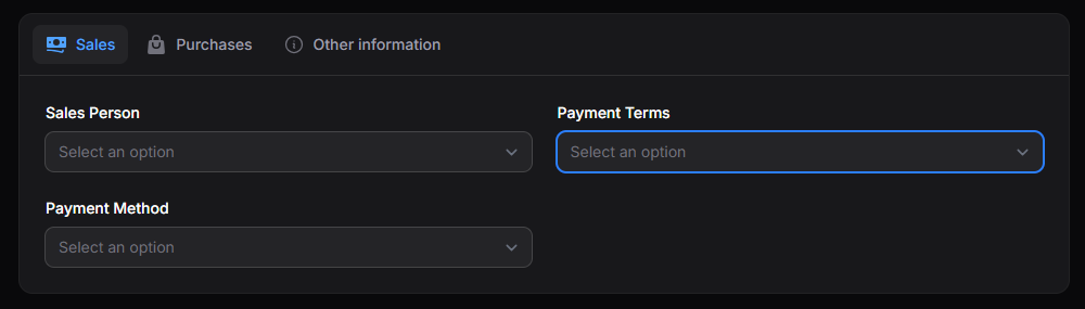 customer form